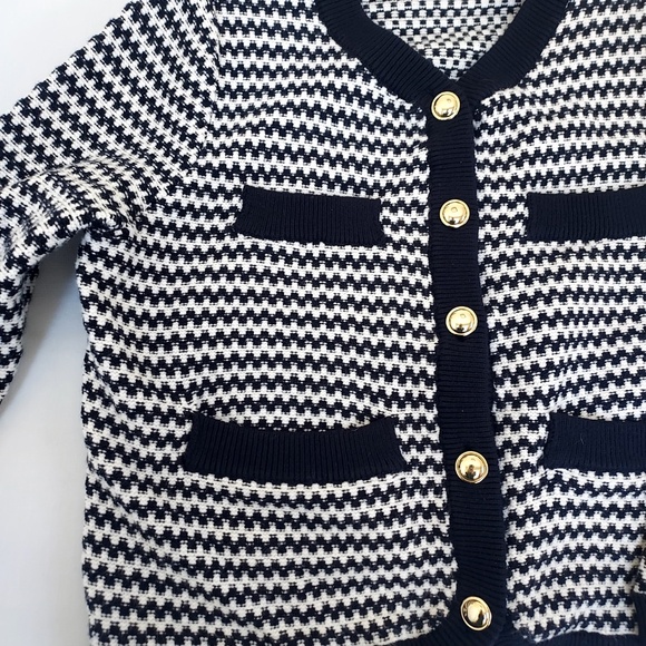 Free Assembly Black & White Knit Cardigan – Size Large - Picture 6 of 6